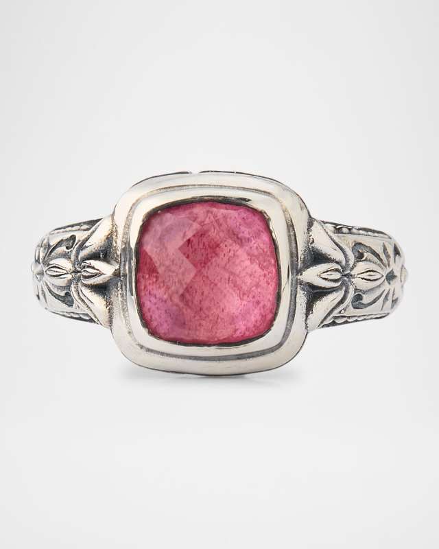 Ivy Sterling Silver Strawberry Quartz Ring, Size